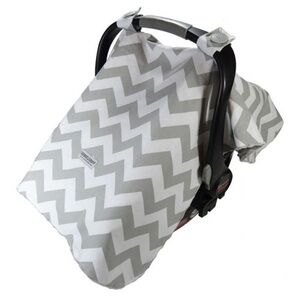 Carseat Canopy | Chevron Patterned Minky Car Seay Cover/Blanket